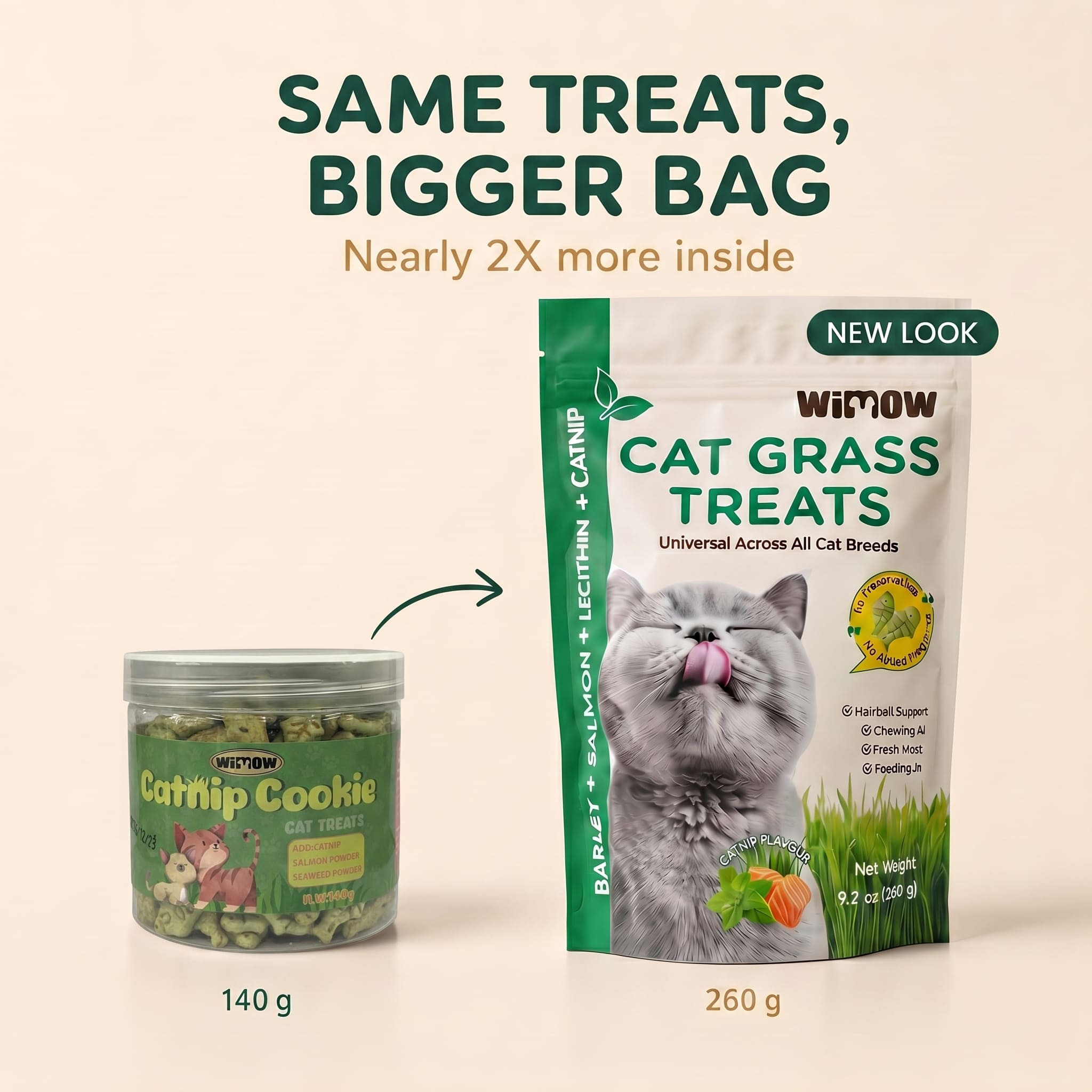 Feline Catgrass Crunchy Treats Cats Actually Eat Wimow™