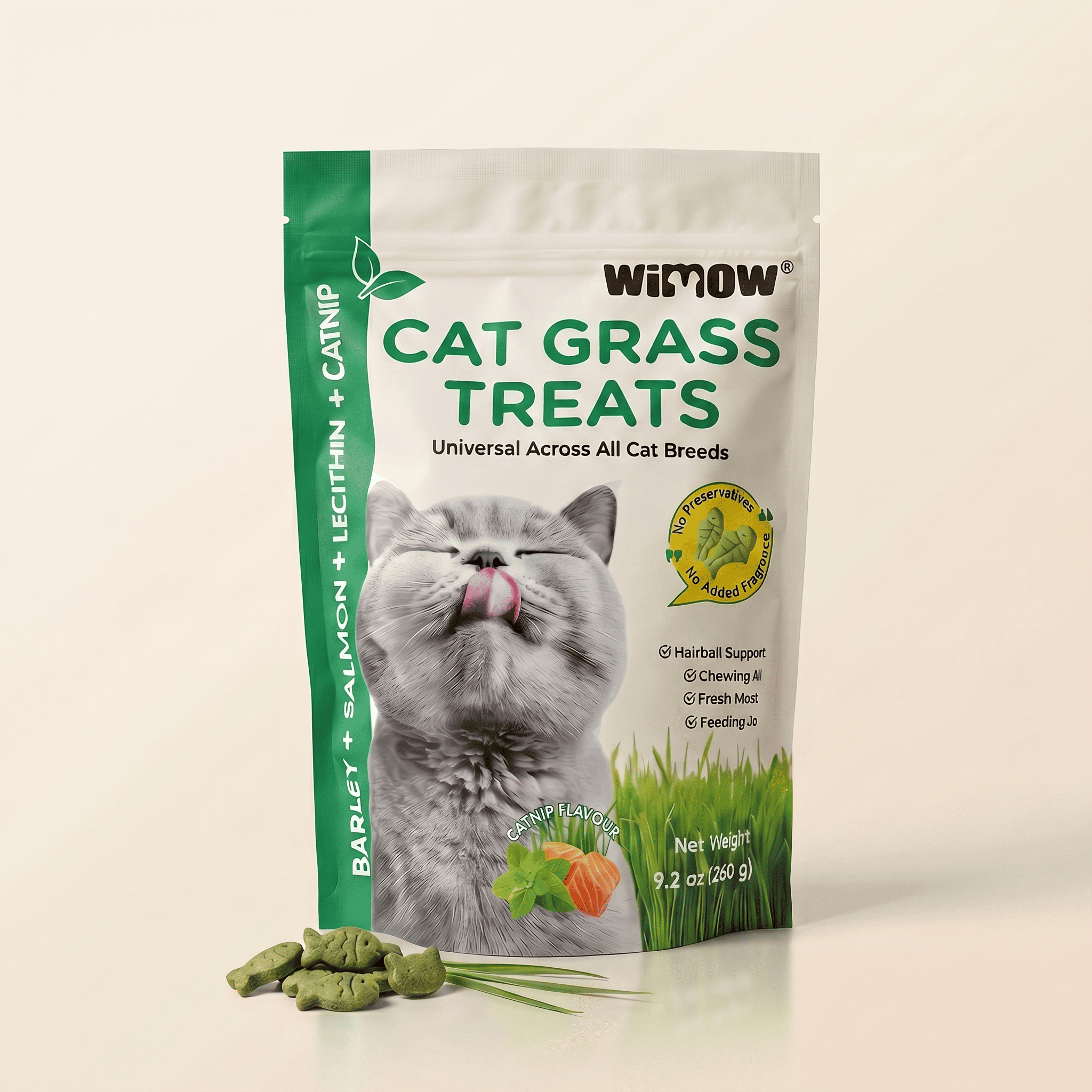 Feline Catgrass Crunchy Treats Cats Actually Eat Wimow™