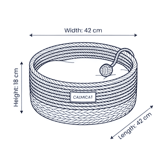 CalmiCat™ Instinct Cat Basket Bed (For Cats Who Ignore Beds)
