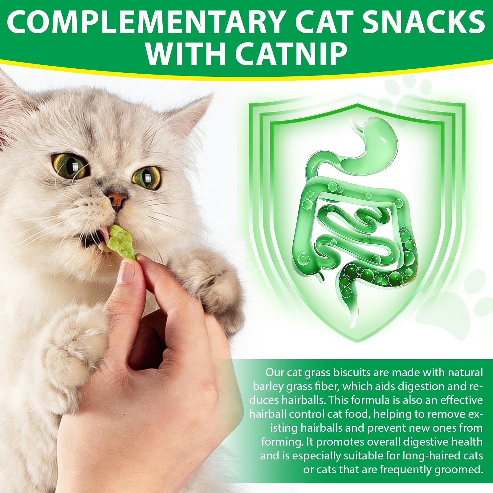 Feline Catgrass Crunchy Treats Cats Actually Eat Wimow™ - CalmiCat™